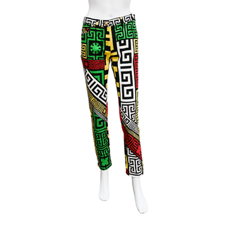 VERSACE | Multicolored Greek Puzzle Pants