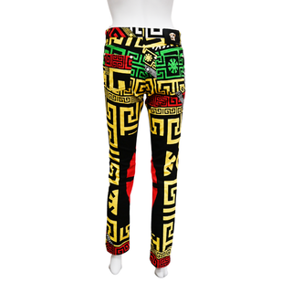 VERSACE | Multicolored Greek Puzzle Pants