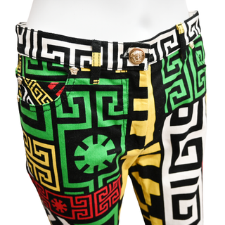 VERSACE | Multicolored Greek Puzzle Pants