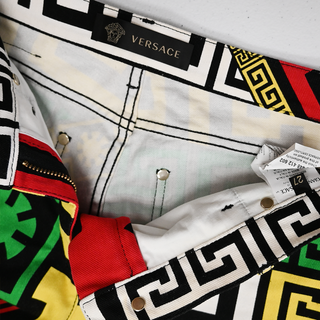 VERSACE | Multicolored Greek Puzzle Pants