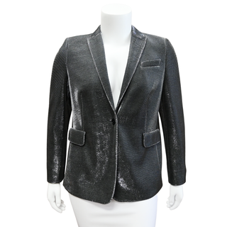 Metallic Single-Breast Blazer