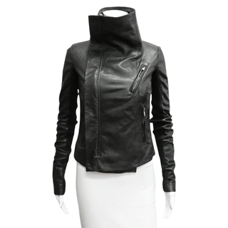 RICK OWENS | Black Leather Biker Jacket