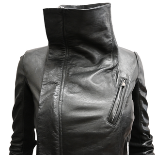 RICK OWENS | Black Leather Biker Jacket