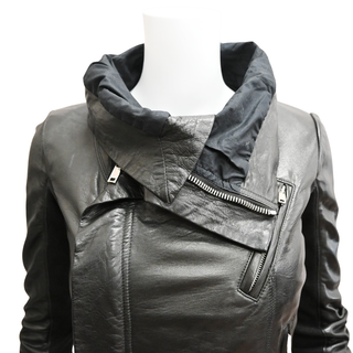 RICK OWENS | Black Leather Biker Jacket