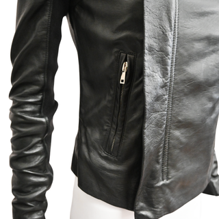 RICK OWENS | Black Leather Biker Jacket