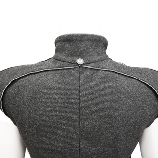 CHANEL | Gray Zip Wool-Blend Vest