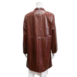 LAFAYETTE 148 | Brick Red Leather Coat