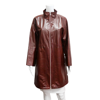 LAFAYETTE 148 | Brick Red Leather Coat