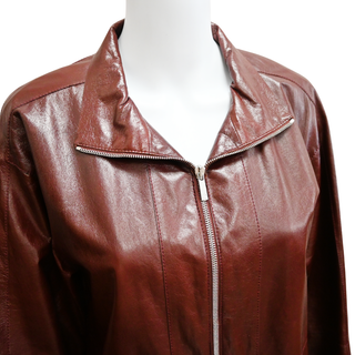 LAFAYETTE 148 | Brick Red Leather Coat