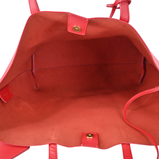 YSL | Red Leather Shopping Tote Bag