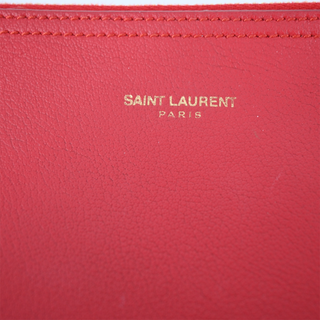 YSL | Red Leather Shopping Tote Bag