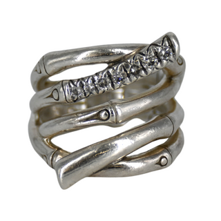 JOHN HARDY | Pave Diamond Bamboo Ring