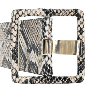 VERONICA BEARD | Cinzia Snake-Print Leather Belt