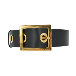 Gold Grommet Leather Belt