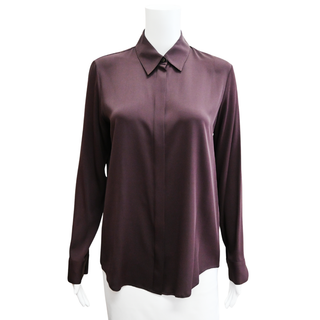 THE ROW | Plum Silk-Blend Blouse