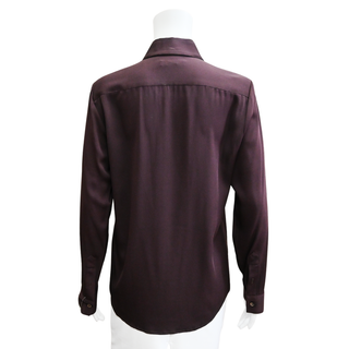 THE ROW | Plum Silk-Blend Blouse