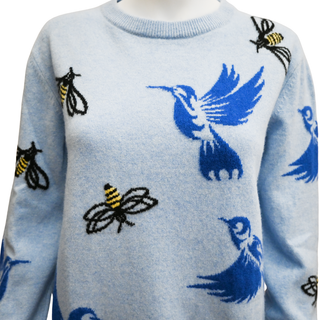 HARDEN | Birds & Bees Blue Knit Sweater