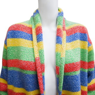 THE ELDER STATESMAN | Stripe-Intarsia Knitted Cashmere Cardigan