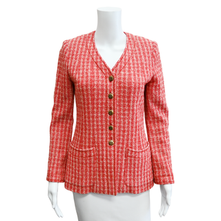 CHANEL | Red Tweed Skirt & Jacket Set