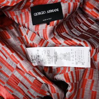 GIORGIO ARMANI | Red & Gray Jacquard Jacket