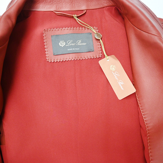 LORO PIANA | Burnt Orange Belted Leather Vest