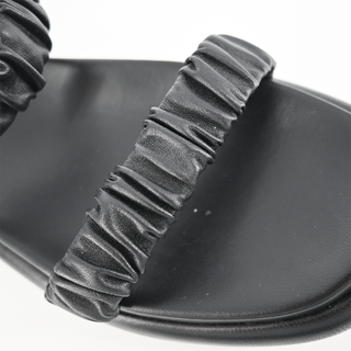 KHAITE | Puglia Black Leather Sandals