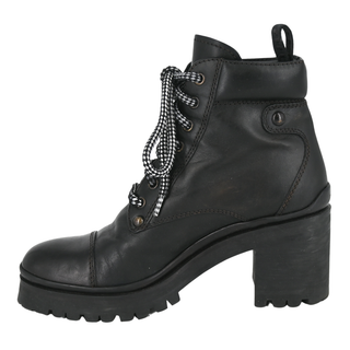 MIU MIU | Black Leather Combat Boots