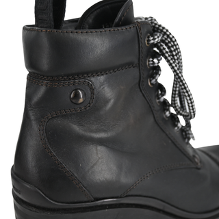 MIU MIU | Black Leather Combat Boots