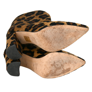 PARIS TEXAS | Leopard Calf-Hair Ankle Booties