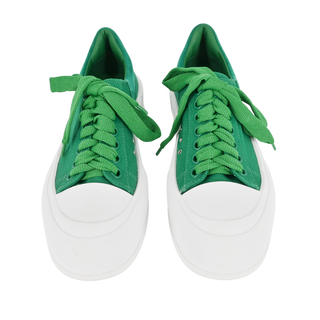 ALEXANDER MCQUEEN | Deck Plimsoll Green Canvas Sneakers