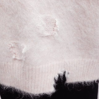 R13 | Light Pink Shrunken Deconstructed Sweater