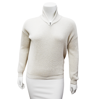 BRUNELLO CUCINELLI | Off-White Monili Knit Sweater