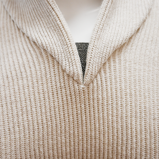 BRUNELLO CUCINELLI | Off-White Monili Knit Sweater