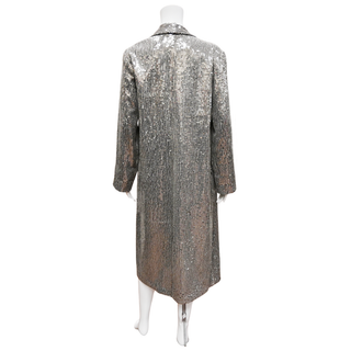 ALICE + OLIVIA | Gray Sequin Open Coat