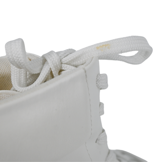 GANNI | Egret Faux-Leather High-Top Sneakers