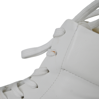 GANNI | Egret Faux-Leather High-Top Sneakers