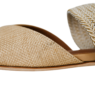 MALONE SOULIERS | Maisie Beige Woven Mules