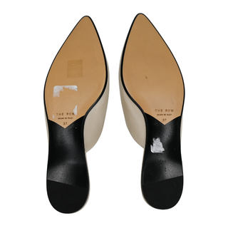 THE ROW | Ecru Leather Mules