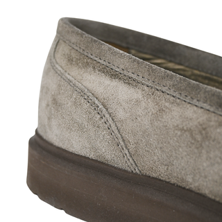 BRUNELLO CUCINELLI | Taupe Suede Monili Loafers