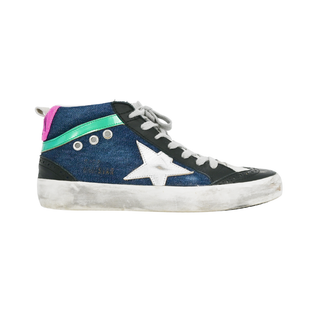 GOLDEN GOOSE | Multi-Colored Denim Midstar Sneakers