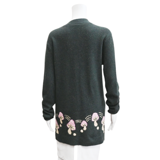 HARDEN | Dark Green Mushroom Cardigan