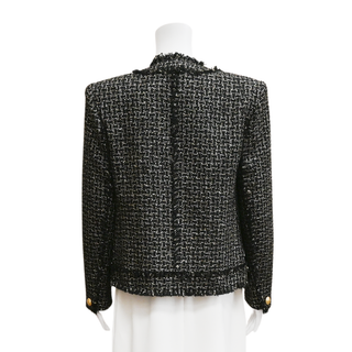 BALMAIN | Gold & Black Metallic Tweed Blazer