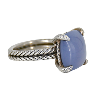 DAVID YURMAN | Chatelaine Blue Chalcedony & Diamond Ring