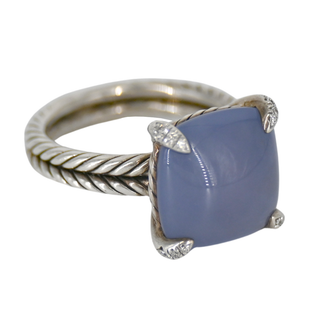 DAVID YURMAN | Chatelaine Blue Chalcedony & Diamond Ring