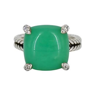 DAVID YURMAN | Chatelaine Green Chrysoprase & Diamond Ring