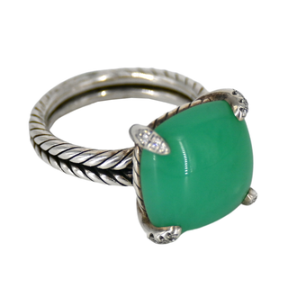 DAVID YURMAN | Chatelaine Green Chrysoprase & Diamond Ring