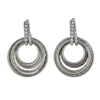 DAVID YURMAN | Crossover Diamond Drop Earrings