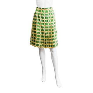 MARNI | Gonna Primary Green Check Fields Skirt