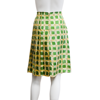 MARNI | Gonna Primary Green Check Fields Skirt