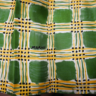 MARNI | Gonna Primary Green Check Fields Skirt